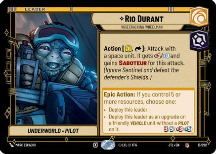 Rio Durant - Wisecracking Wheelman (015/262) [Jump to Lightspeed]