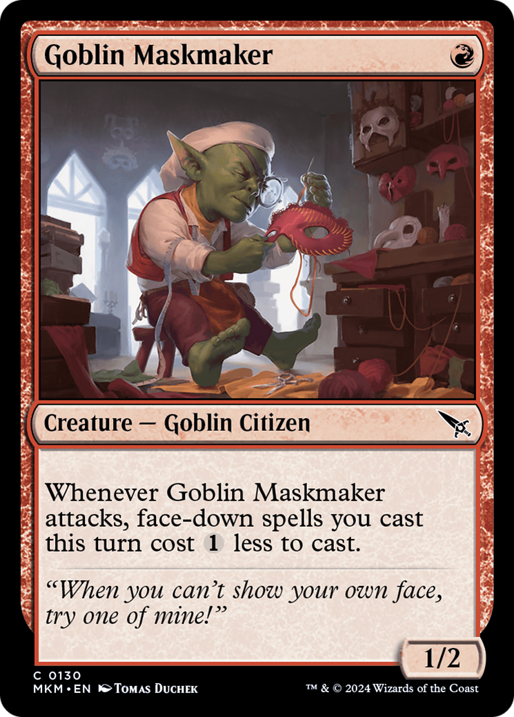 Goblin Maskmaker (MKM-130) [Murders at Karlov Manor] Foil
