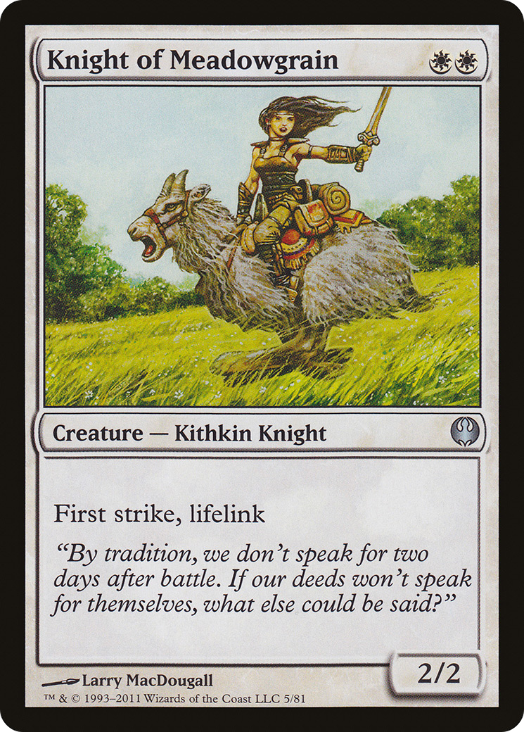 Knight of Meadowgrain (DDG-005) [Duel Decks: Knights vs. Dragons]