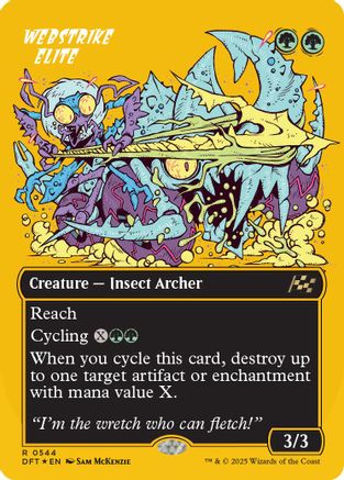 Webstrike Elite (Borderless) (First-Place Foil) (DFT-455) [Aetherdrift] Foil