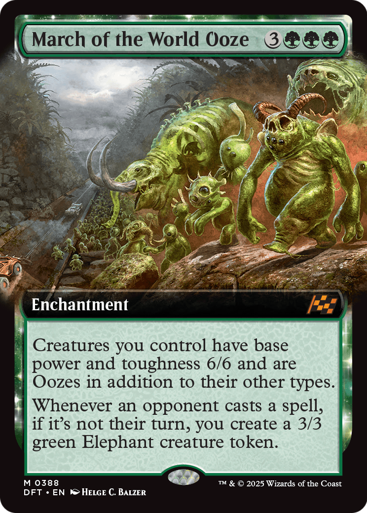 March of the World Ooze (Extended Art) (DFT-388) [Aetherdrift]