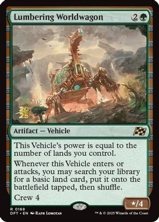 Lumbering Worldwagon (PRE-168) [Prerelease Cards] Foil