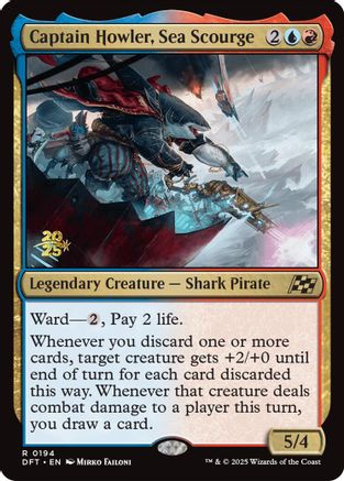 Captain Howler, Sea Scourge (PRE-194) [Prerelease Cards] Foil