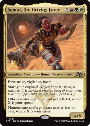 Samut, the Driving Force (PRE-222) [Prerelease Cards] Foil