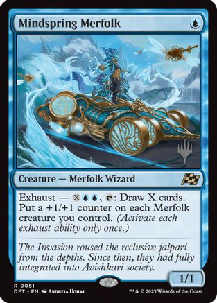 Mindspring Merfolk (PPDFT-051) [Promo Pack: Aetherdrift] Foil