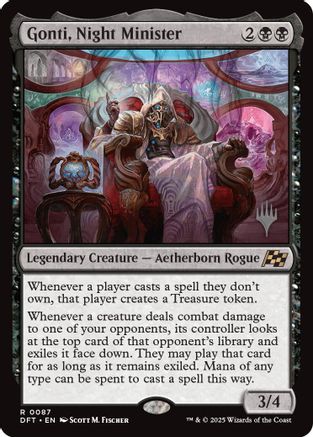 Gonti, Night Minister (PPDFT-087) [Promo Pack: Aetherdrift] Foil
