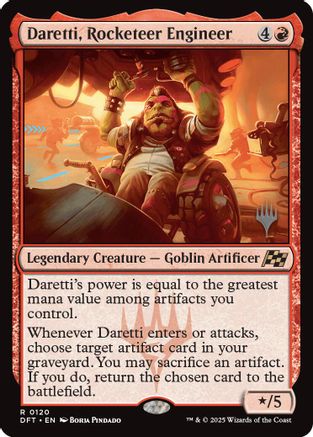 Daretti, Rocketeer Engineer (PPDFT-120) [Promo Pack: Aetherdrift] Foil