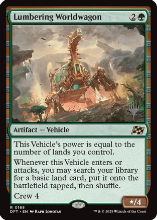 Lumbering Worldwagon (PPDFT-168) [Promo Pack: Aetherdrift] Foil