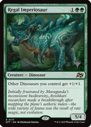 Regal Imperiosaur (PPDFT-177) [Promo Pack: Aetherdrift] Foil