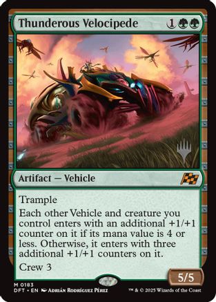 Thunderous Velocipede (PPDFT-183) [Promo Pack: Aetherdrift] Foil
