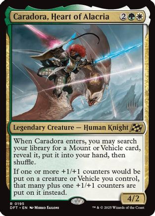 Caradora, Heart of Alacria (PPDFT-195) [Promo Pack: Aetherdrift] Foil