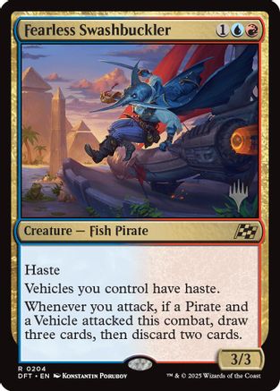 Fearless Swashbuckler (PPDFT-204) [Promo Pack: Aetherdrift] Foil