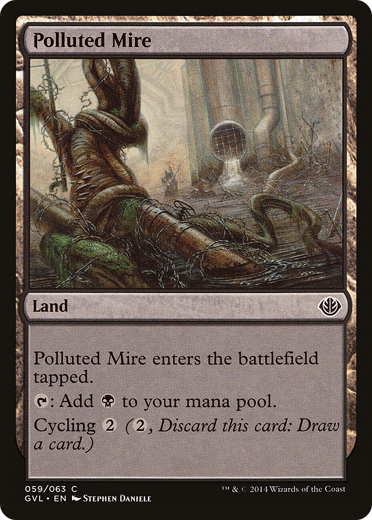 Polluted Mire (DD3-059) [Duel Decks Anthology: Garruk vs. Liliana]
