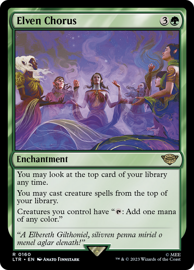 Elven Chorus (LTR-160) [The Lord of the Rings: Tales of Middle-earth] Foil