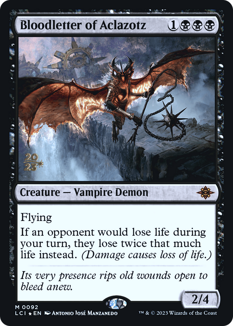Bloodletter of Aclazotz (PRE-092) [The Lost Caverns of Ixalan Promos] Foil