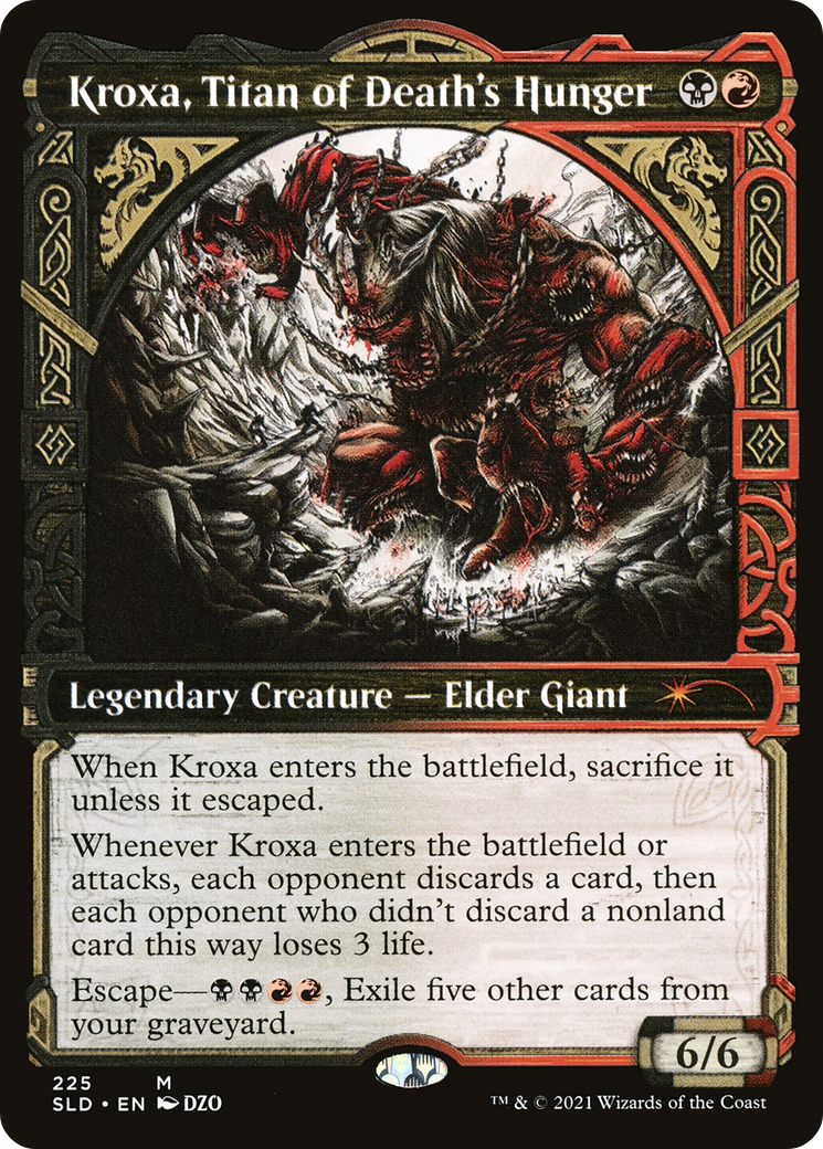 Kroxa, Titan of Death's Hunger (SLD-225) (Showcase) [Secret Lair Drop]