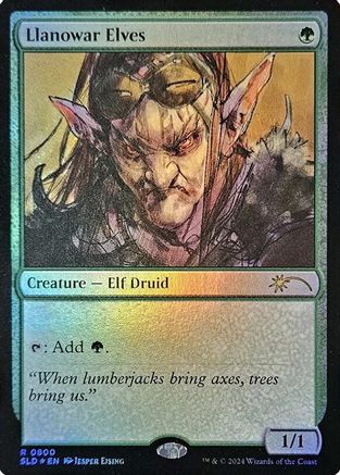 Llanowar Elves (0800) (Rainbow Foil) (SLD-800) [Secret Lair Drop Series] Foil