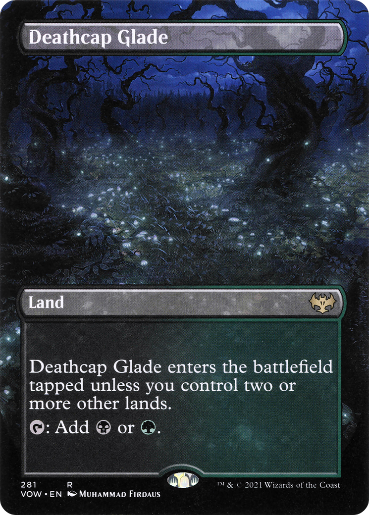 Deathcap Glade (VOW-281) [Innistrad: Crimson Vow] (Borderless) Foil