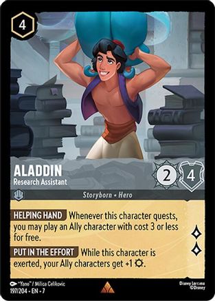 Aladdin - Research Assistant (197/204) [Archazia's Island] Cold Foil
