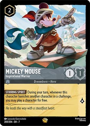 Mickey Mouse - Inspirational Warrior (200/204) [Archazia's Island] Cold Foil