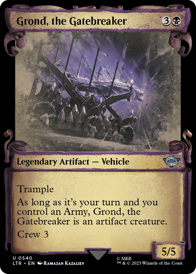 Grond, the Gatebreaker (Showcase Scrolls) (LTR-540) [The Lord of the Rings: Tales of Middle-earth] Foil