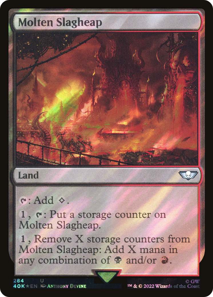 Molten Slagheap (Surge Foil) (40K-284) [Warhammer 40,000 Commander] Foil