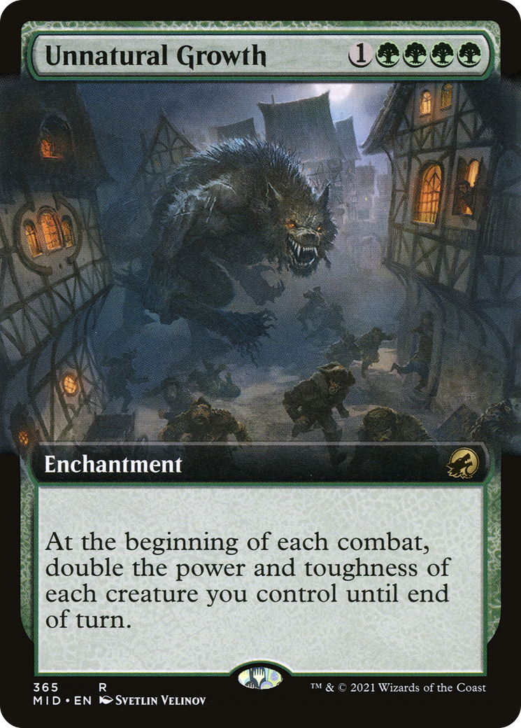 Unnatural Growth (Extended Art) (MID-365) [Innistrad: Midnight Hunt]