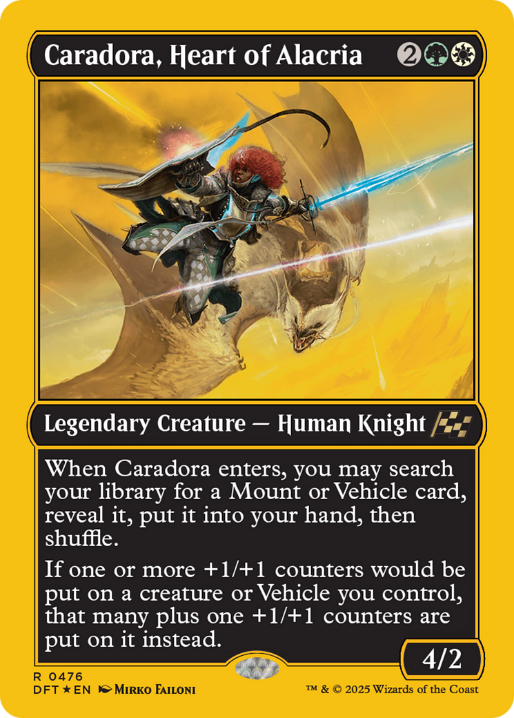 Caradora, Heart of Alacria (DFT-476) [Aetherdrift] Foil