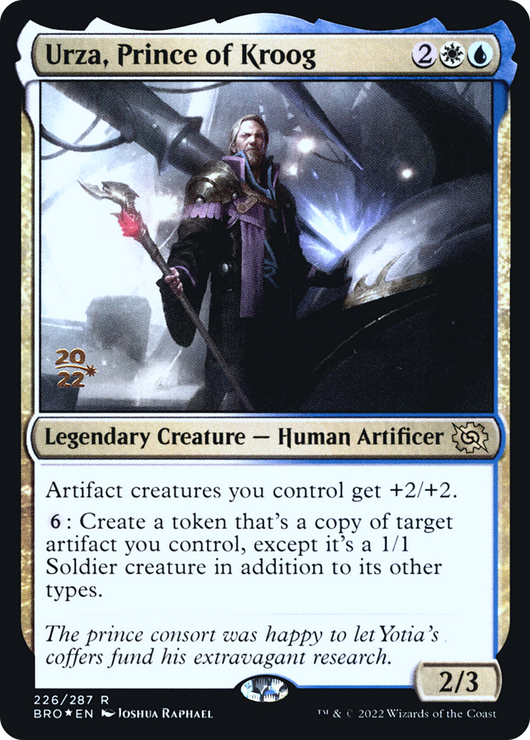 Urza, Prince of Kroog (PRE-226) [The Brothers' War Promos] Foil