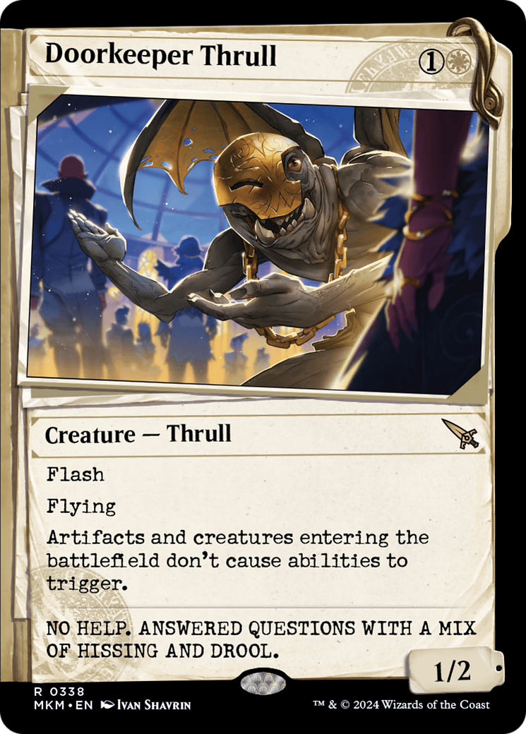 Doorkeeper Thrull (MKM-338) [Murders at Karlov Manor]: (Showcase)