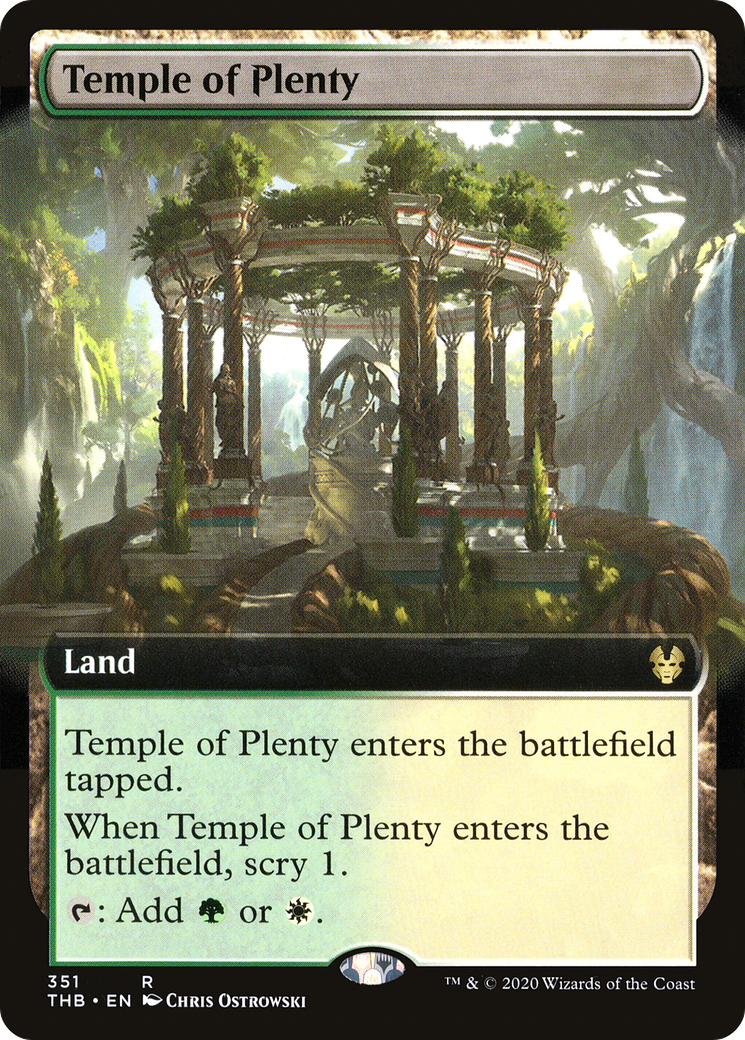 Temple of Plenty (THB-351) [Theros Beyond Death]: (Extended Art) Foil