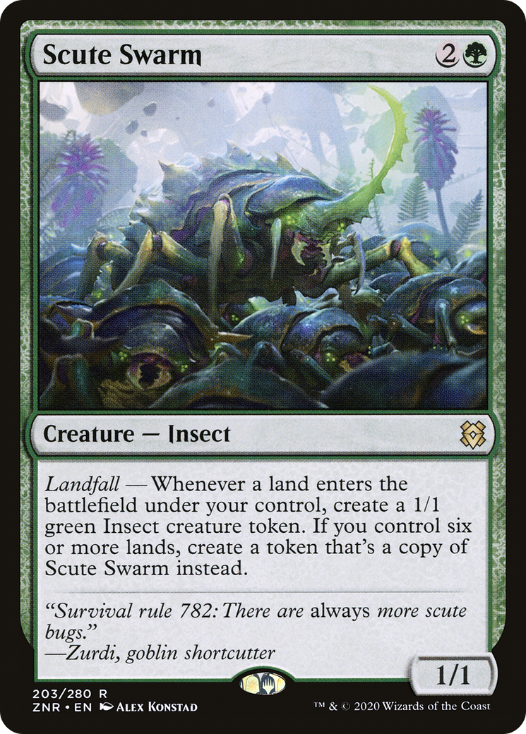 Scute Swarm (ZNR-203) [Zendikar Rising] Foil