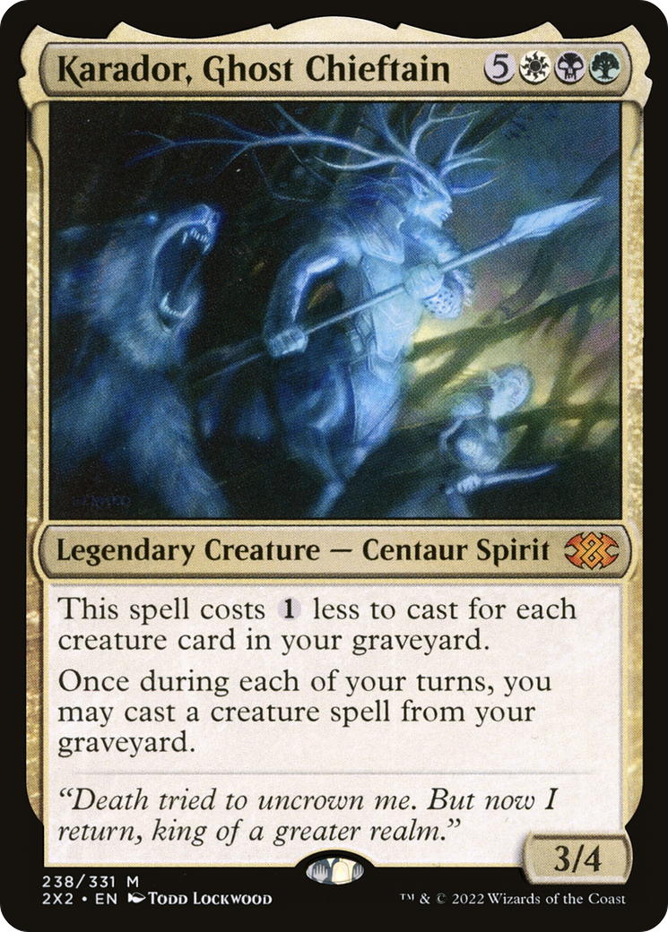 Karador, Ghost Chieftain (2X2-238) [Double Masters 2022] Foil