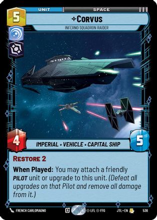 Corvus - Inferno Squadron Raider (Foil) (536) [Jump to Lightspeed] Foil