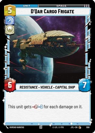 D'Qar Cargo Frigate (Foil) (550) [Jump to Lightspeed] Foil