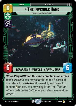 The Invisible Hand - Crawling With Vultures (Foil) (587) [Jump to Lightspeed] Foil