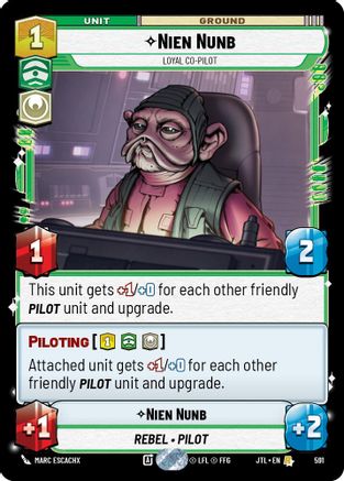 Nien Nunb - Loyal Co-Pilot (Foil) (591) [Jump to Lightspeed] Foil