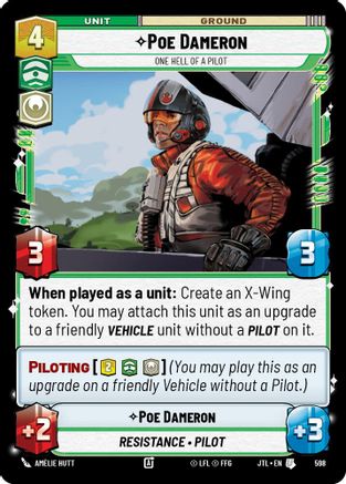 Poe Dameron - One Hell of a Pilot (Foil) (598) [Jump to Lightspeed] Foil