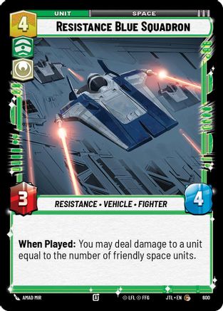 Resistance Blue Squadron (Foil) (600) [Jump to Lightspeed] Foil