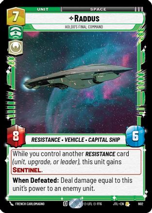 Raddus - Holdo's Final Command (Foil) (602) [Jump to Lightspeed] Foil