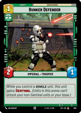 Bunker Defender (Foil) (605) [Jump to Lightspeed] Foil