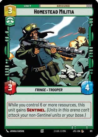 Homestead Militia (Foil) (611) [Jump to Lightspeed] Foil
