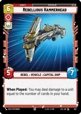 Rebellious Hammerhead (Foil) (651) [Jump to Lightspeed] Foil
