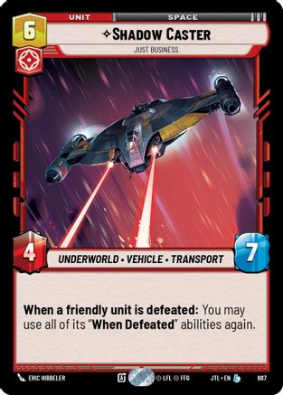 Shadow Caster - Just Business (Foil) (667) [Jump to Lightspeed] Foil