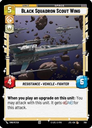 Black Squadron Scout Wing (Foil) (700) [Jump to Lightspeed] Foil