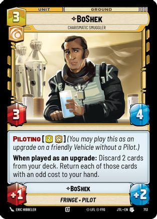 BoShek - Charismatic Smuggler (Foil) (713) [Jump to Lightspeed] Foil