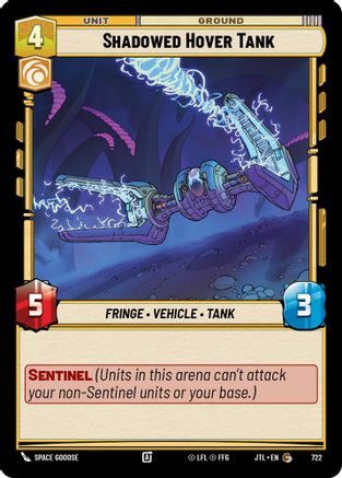 Shadowed Hover Tank (Foil) (722) [Jump to Lightspeed] Foil