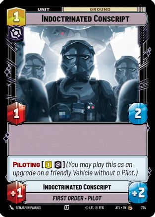 Indoctrinated Conscript (Foil) (734) [Jump to Lightspeed] Foil