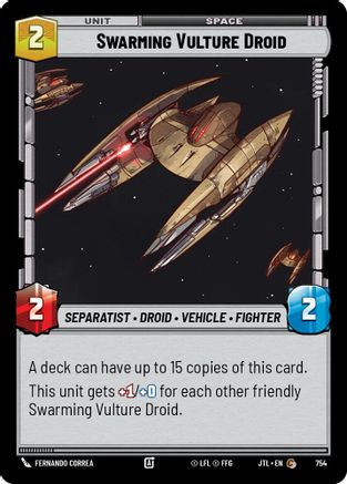 Swarming Vulture Droid (Foil) (754) [Jump to Lightspeed] Foil