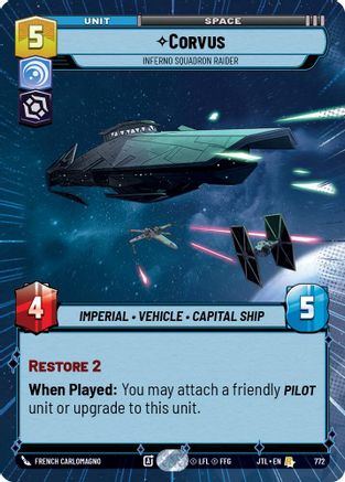 Corvus - Inferno Squadron Raider (Hyperspace Foil) (772) [Jump to Lightspeed] Foil